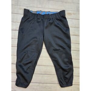 Easton Women's Fastpitch Softball Pants Size XL Black Pull on cropped